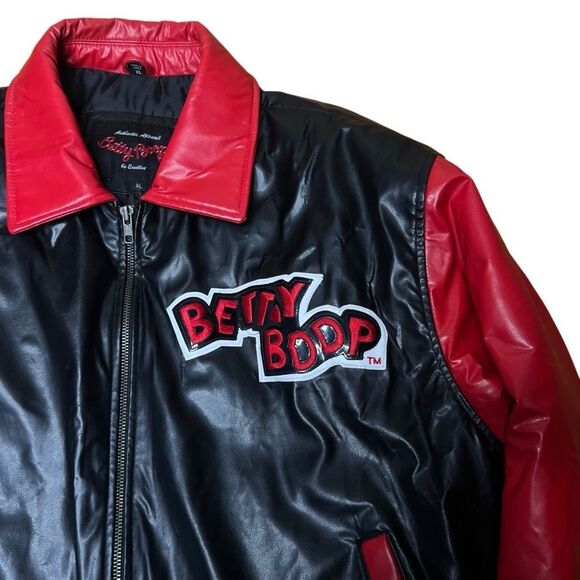 Vintage Betty Boop Leather Jacket By Excellent XL - Picture 4 of 10